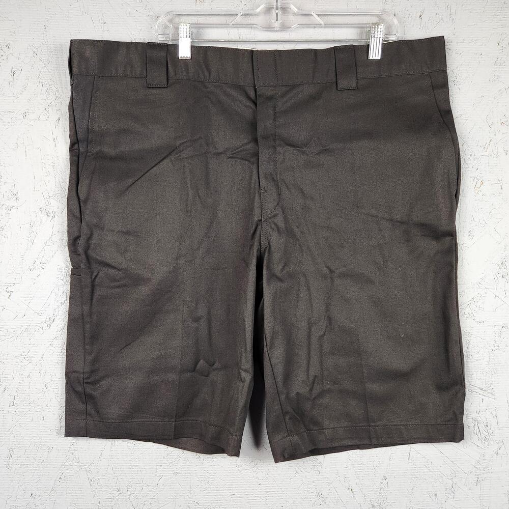 Dickies Flex Work Shorts Mens 42 Black Regular Fit Uniform Twill Workwear Cargo